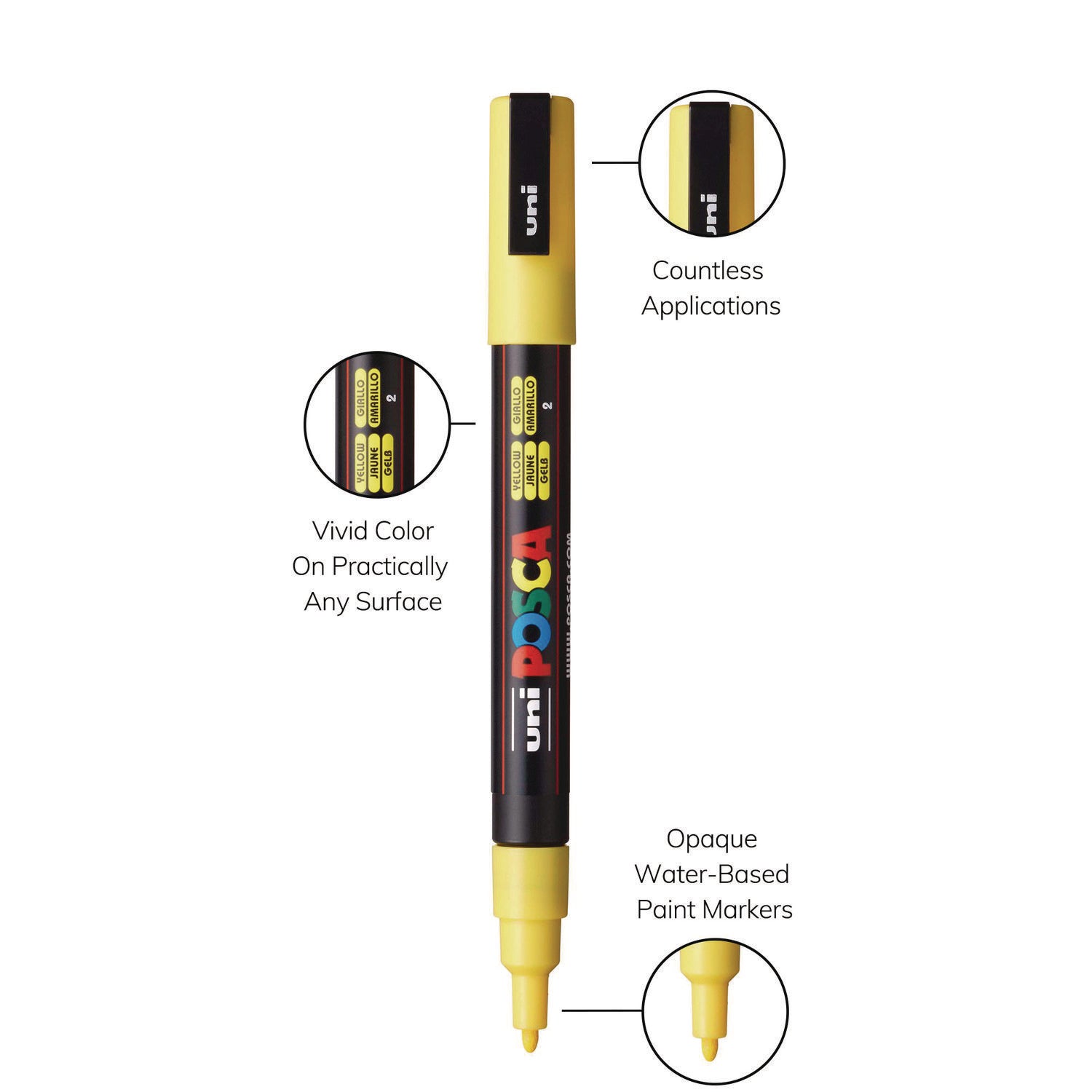 Permanent Specialty Marker, Fine Bullet Tip, Assorted Colors,16/Pack