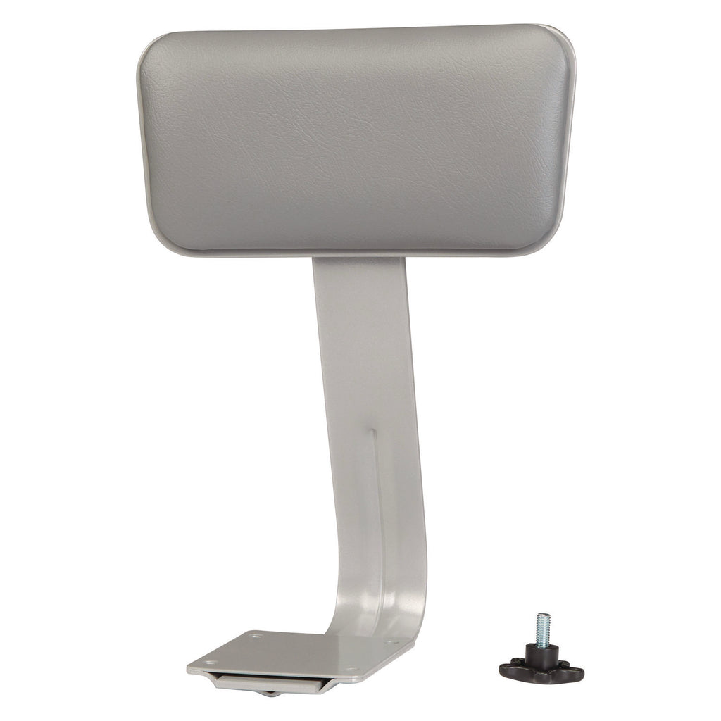 6500 Series Height Adj Heavy Duty Vinyl Swivel Stool w/Backrest, Support 500 lb, 24"-30" Seat Ht, Gray, Ships in 1-3 Bus Days