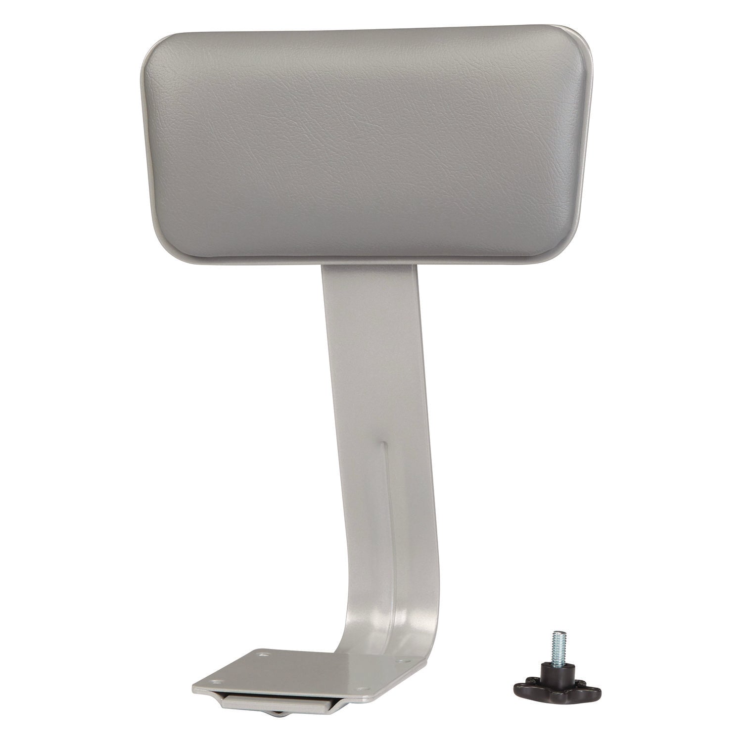 6500 Series Height Adj Heavy Duty Vinyl Swivel Stool w/Backrest, Support 500 lb, 24"-30" Seat Ht, Gray, Ships in 1-3 Bus Days