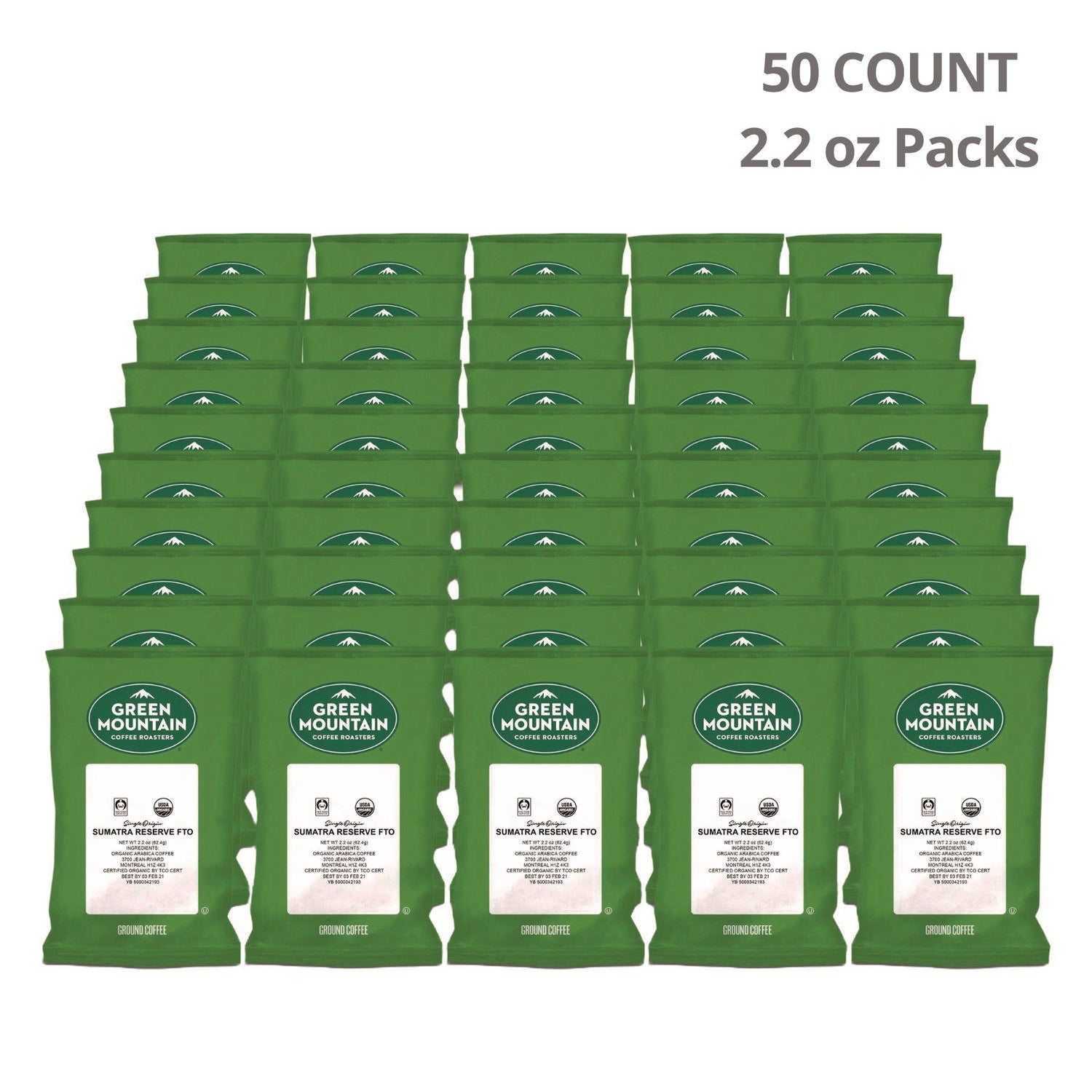 Sumatra Reserve Fraction Packs, 2.2 oz, 50/Carton