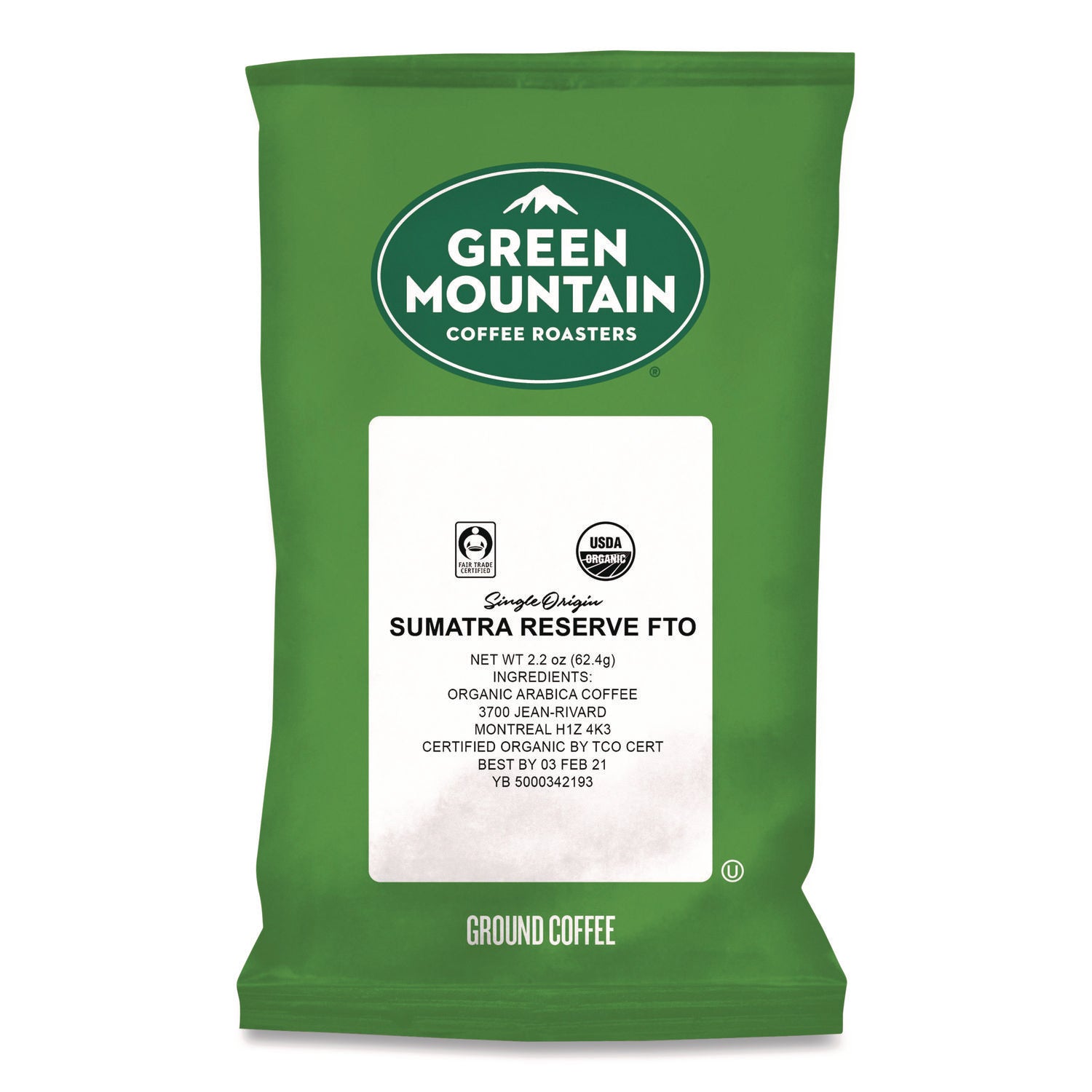 Sumatra Reserve Fraction Packs, 2.2 oz, 50/Carton