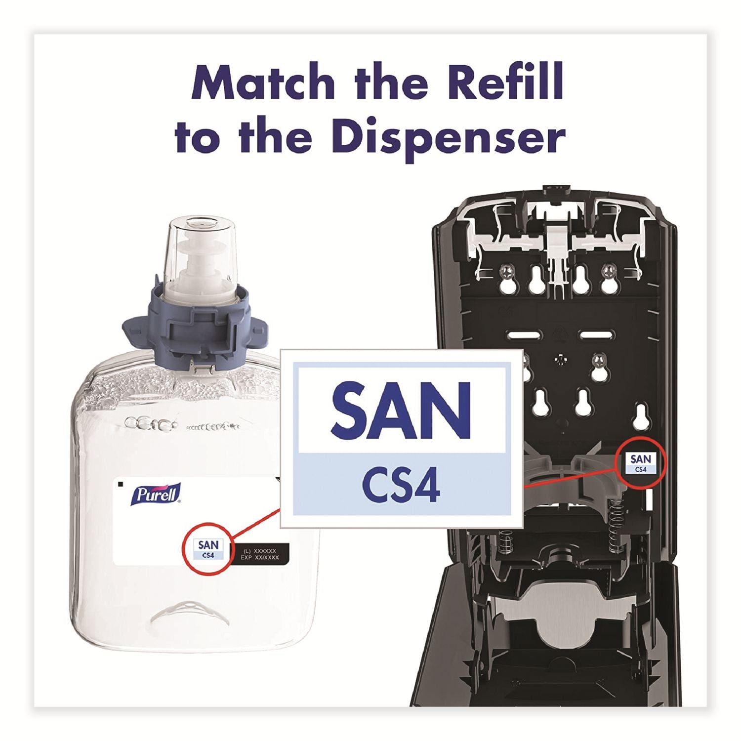 Advanced Hand Sanitizer Foam, For CS4 and FMX-12 Dispensers, 1,200 mL, Unscented, 4/Carton