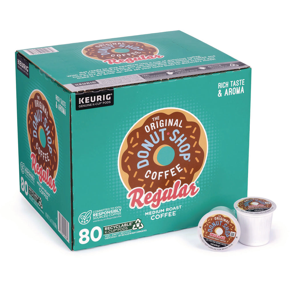 Donut Shop Coffee K-Cups, Regular, 100/Carton, Ships in 1-3 Business Days