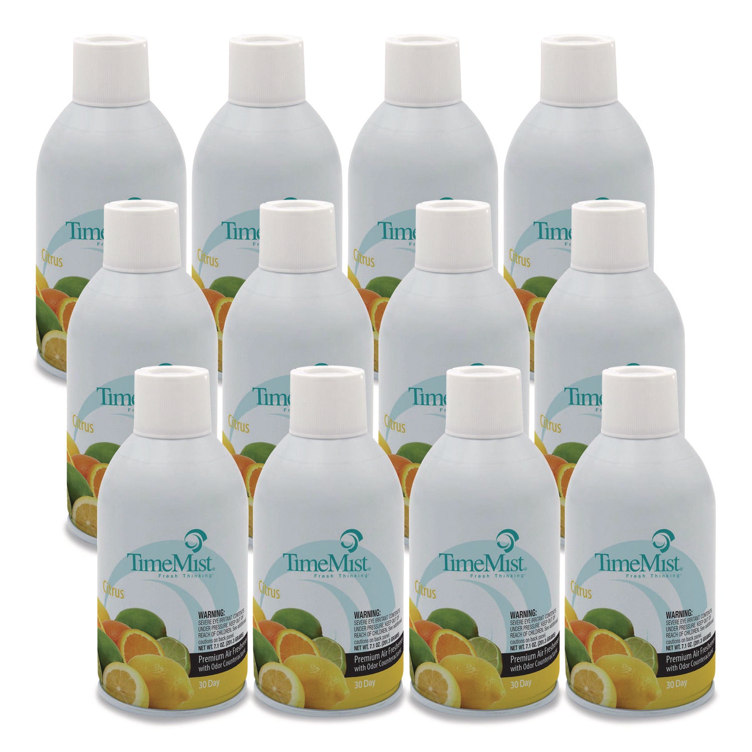 Premium Metered Air Freshener Refill, Citrus, 6.6 oz Aerosol Spray, 12/Carton