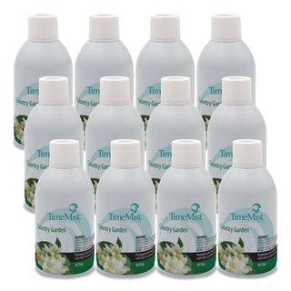 Premium Metered Air Freshener Refill, Country Garden, 6.6 oz Aerosol Spray, 12/Carton