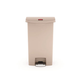 Streamline Resin Step-On Container, Front Step Style, 18 gal, Polyethylene, Beige