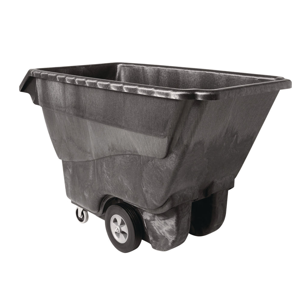 Structural Foam Tilt Truck, 202 gal, 1,250 lb Capacity, Plastic, Black