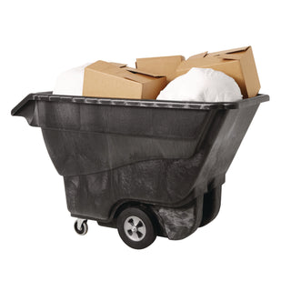 Structural Foam Tilt Truck, 202 gal, 1,250 lb Capacity, Plastic, Black