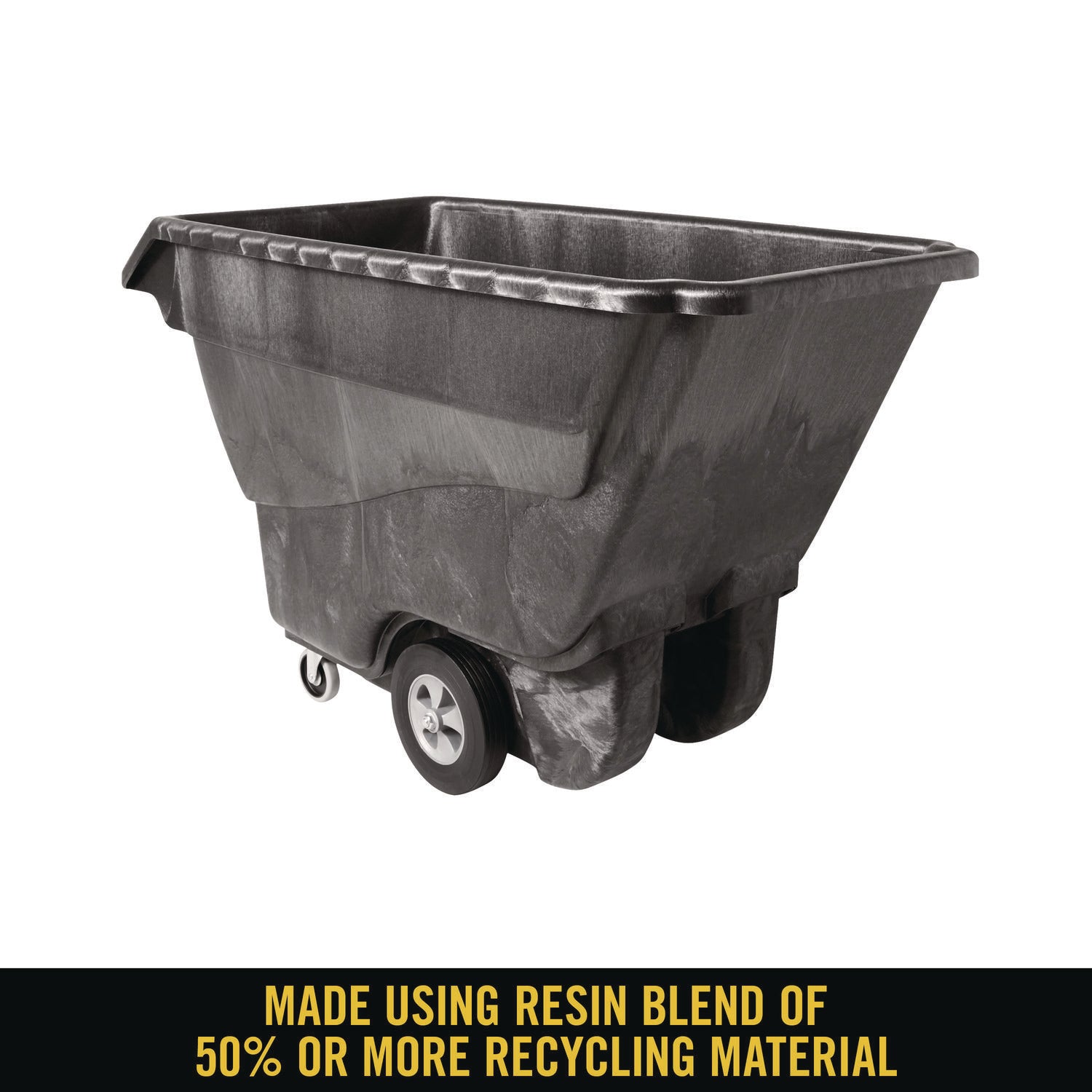 Structural Foam Tilt Truck, 202 gal, 1,250 lb Capacity, Plastic, Black