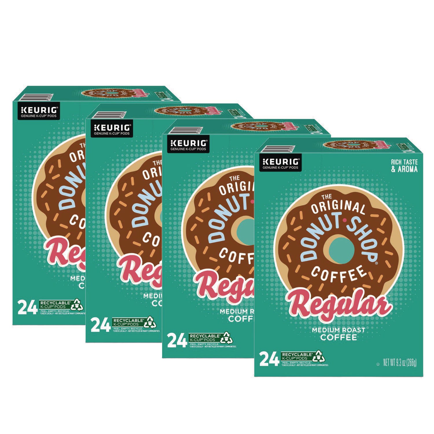 Donut Shop Coffee K-Cups, Regular, 96/Carton