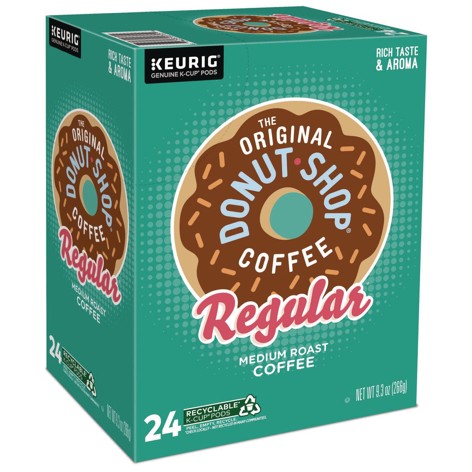 Donut Shop Coffee K-Cups, Regular, 96/Carton