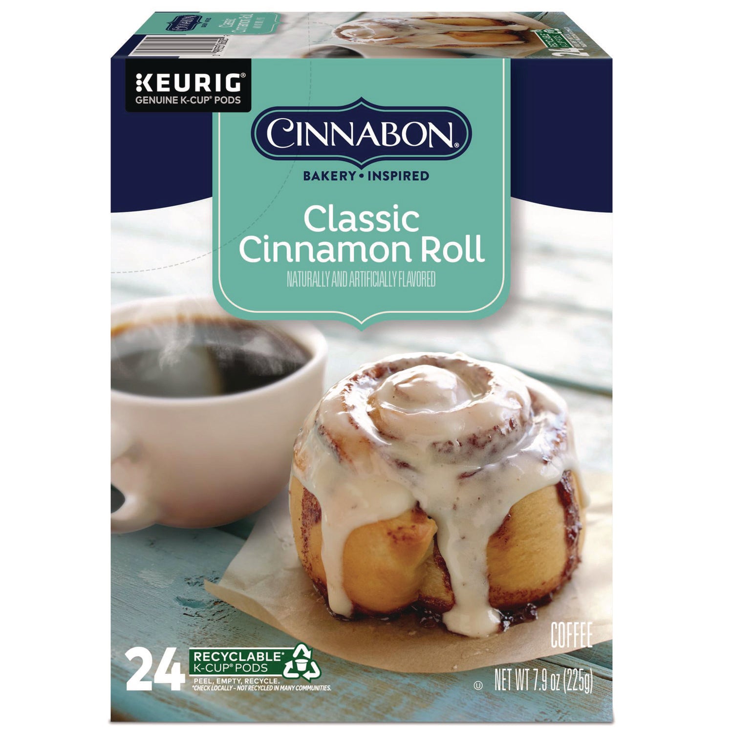 Cinnabon Classic Cinnamon Roll Coffee K-Cups, 24/Box