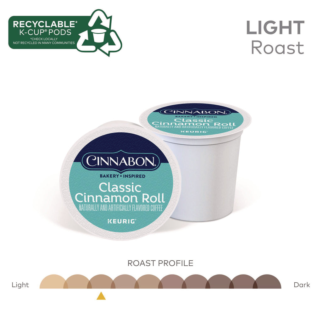 Cinnabon Classic Cinnamon Roll Coffee K-Cups, 24/Box