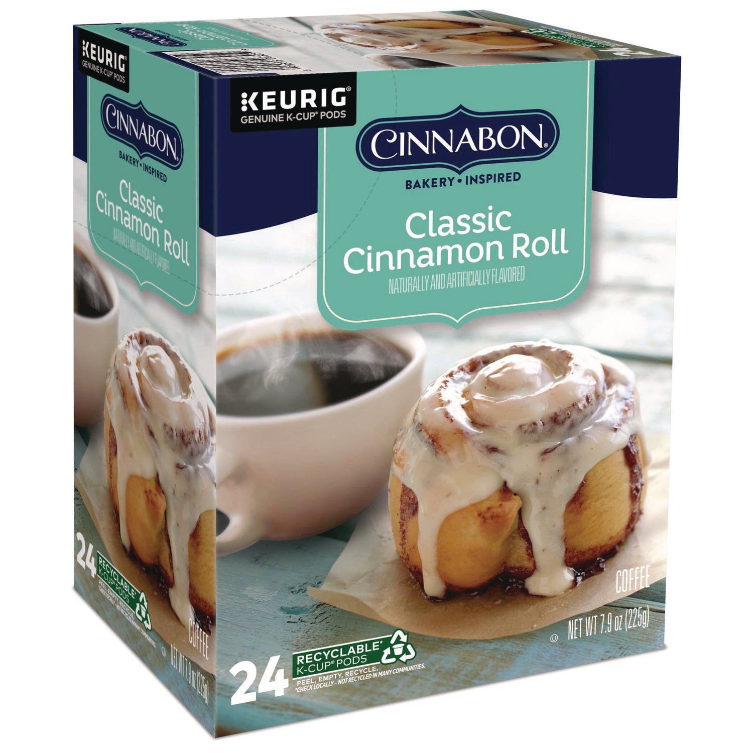 Cinnabon Classic Cinnamon Roll Coffee K-Cups, 24/Box