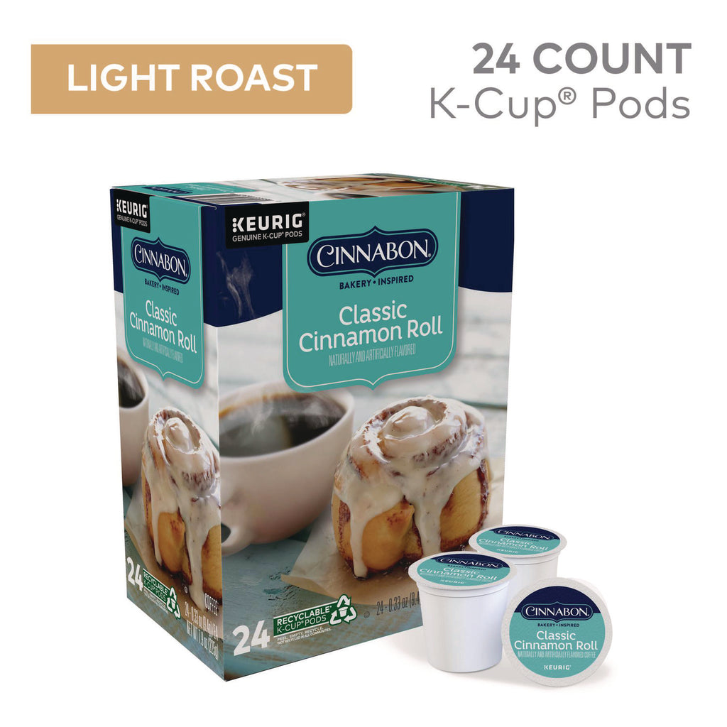 Cinnabon Classic Cinnamon Roll Coffee K-Cups, 24/Box
