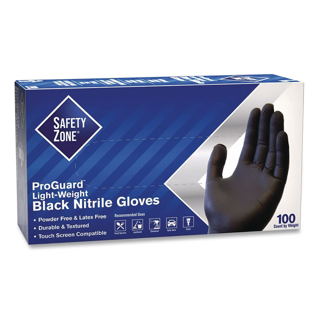 ProGuard Powder Free Nitrile Gloves, X-Large, Black, 100/Box