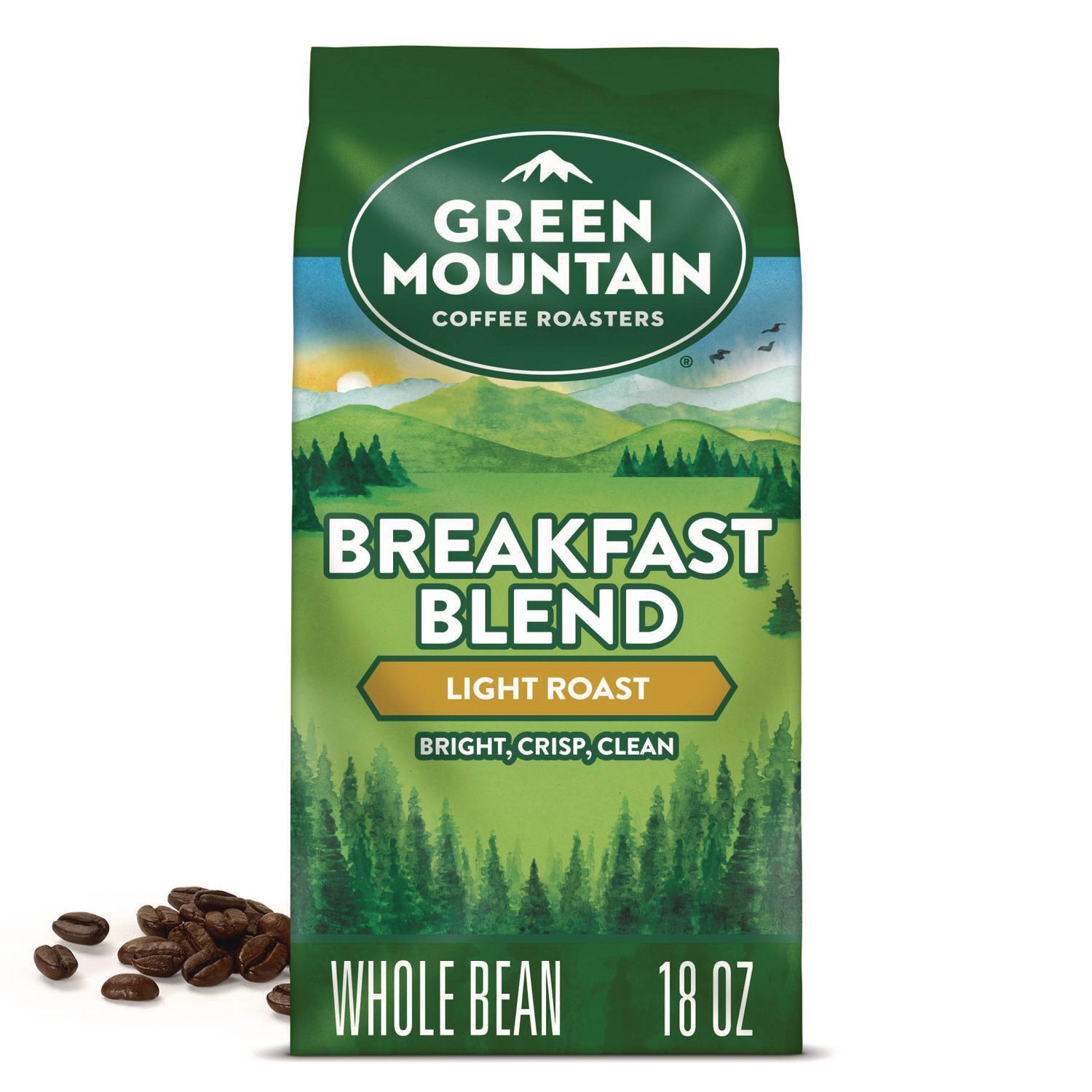 Breakfast Blend Whole Bean Coffee, 18 oz Bag