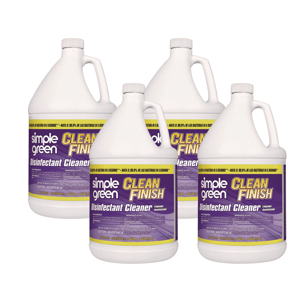 Clean Finish Disinfectant Cleaner, 1 gal Bottle, Herbal, 4/CT