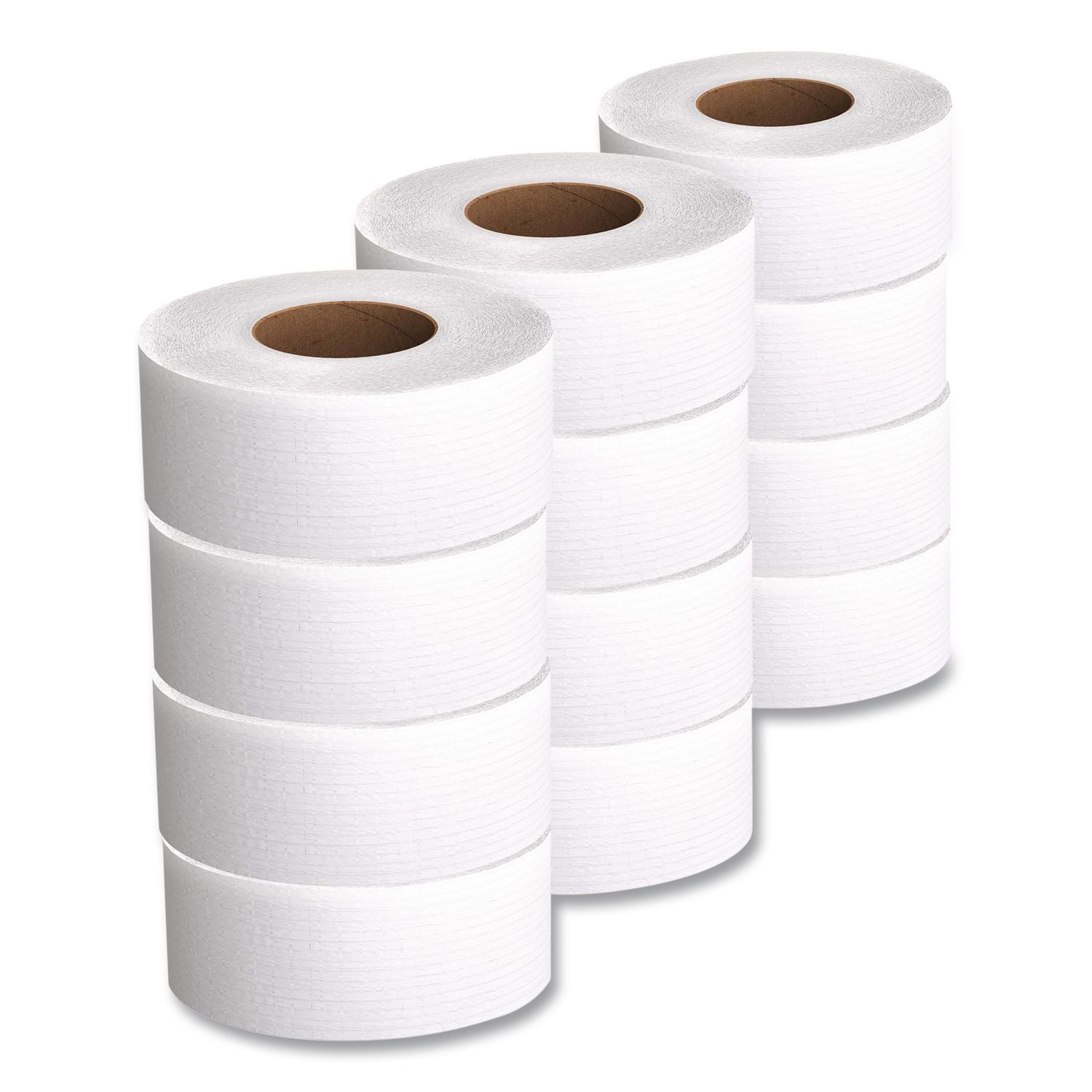 Essential JRT Jumbo Roll Bathroom Tissue, Septic Safe, 2-Ply, White, 3.55" x 1,000 ft, 12 Rolls/Carton