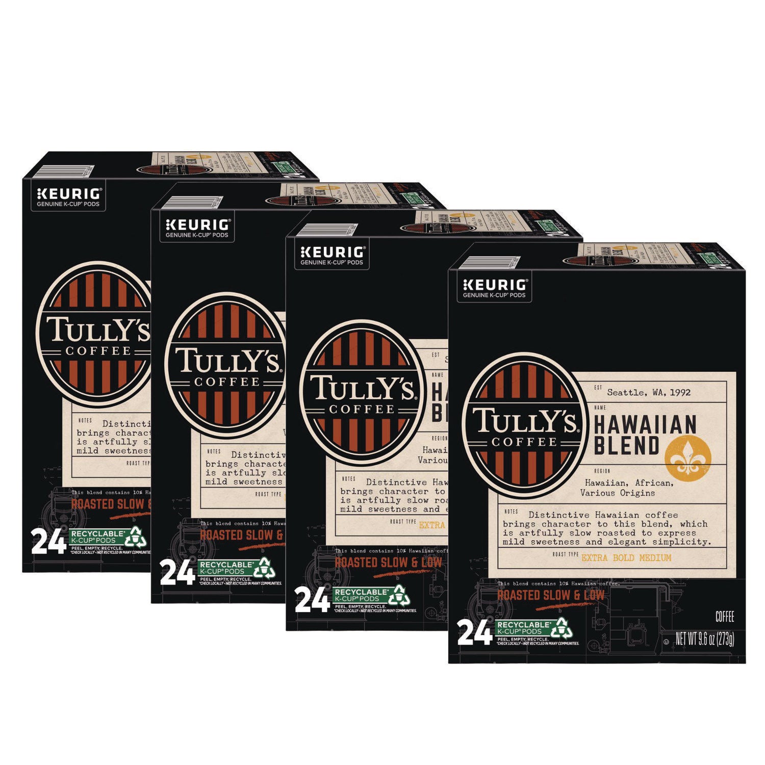 Hawaiian Blend Coffee K-Cups, 96/Carton
