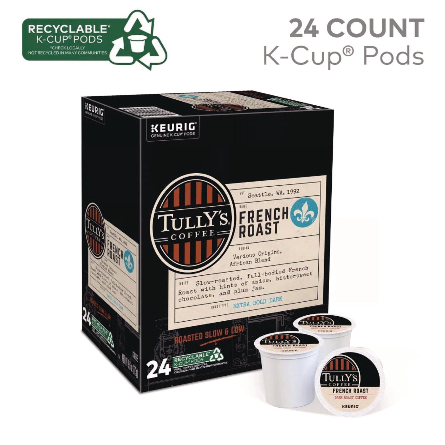 French Roast Coffee K-Cups, 24/Box