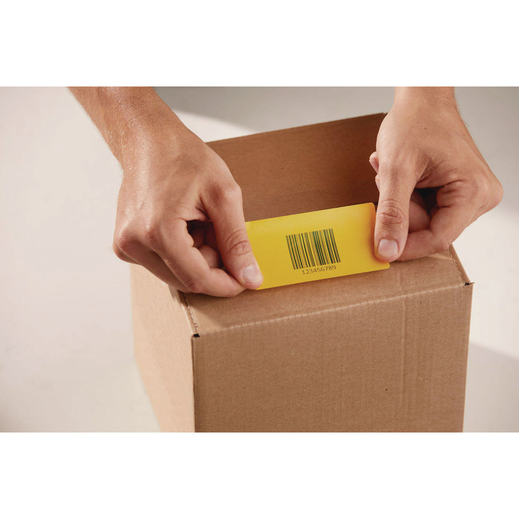 LabelWriter Name Badge/Shipping Labels, 2.13", Black on Yellow, 220 Labels/Roll