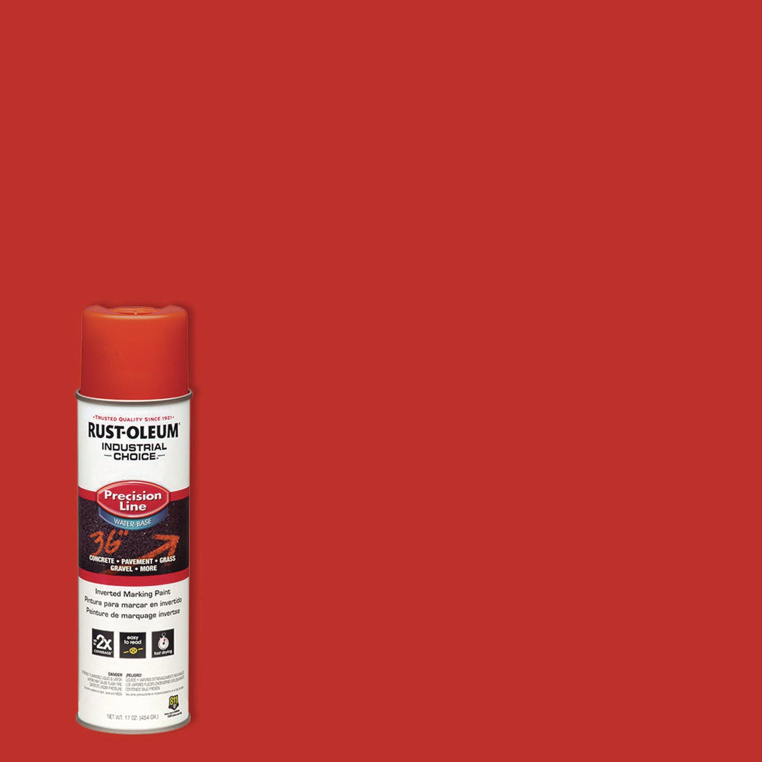 Rust-Oleum Industrial Choice Precision Line Marking Paint - 17 fl oz - 1 Each - Alert Orange