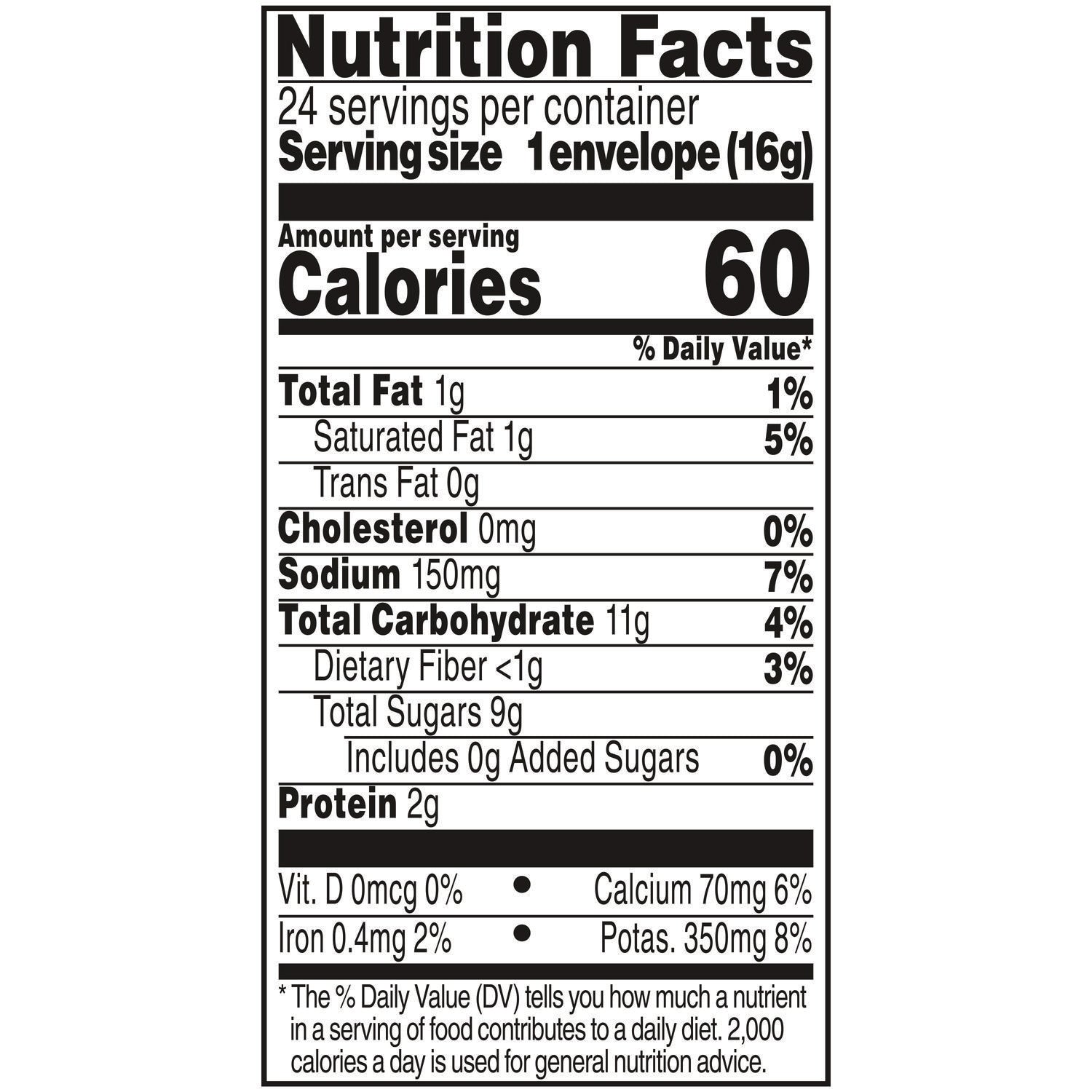 Hot Cocoa Mix, No Sugar Added, 24 Packets/Box