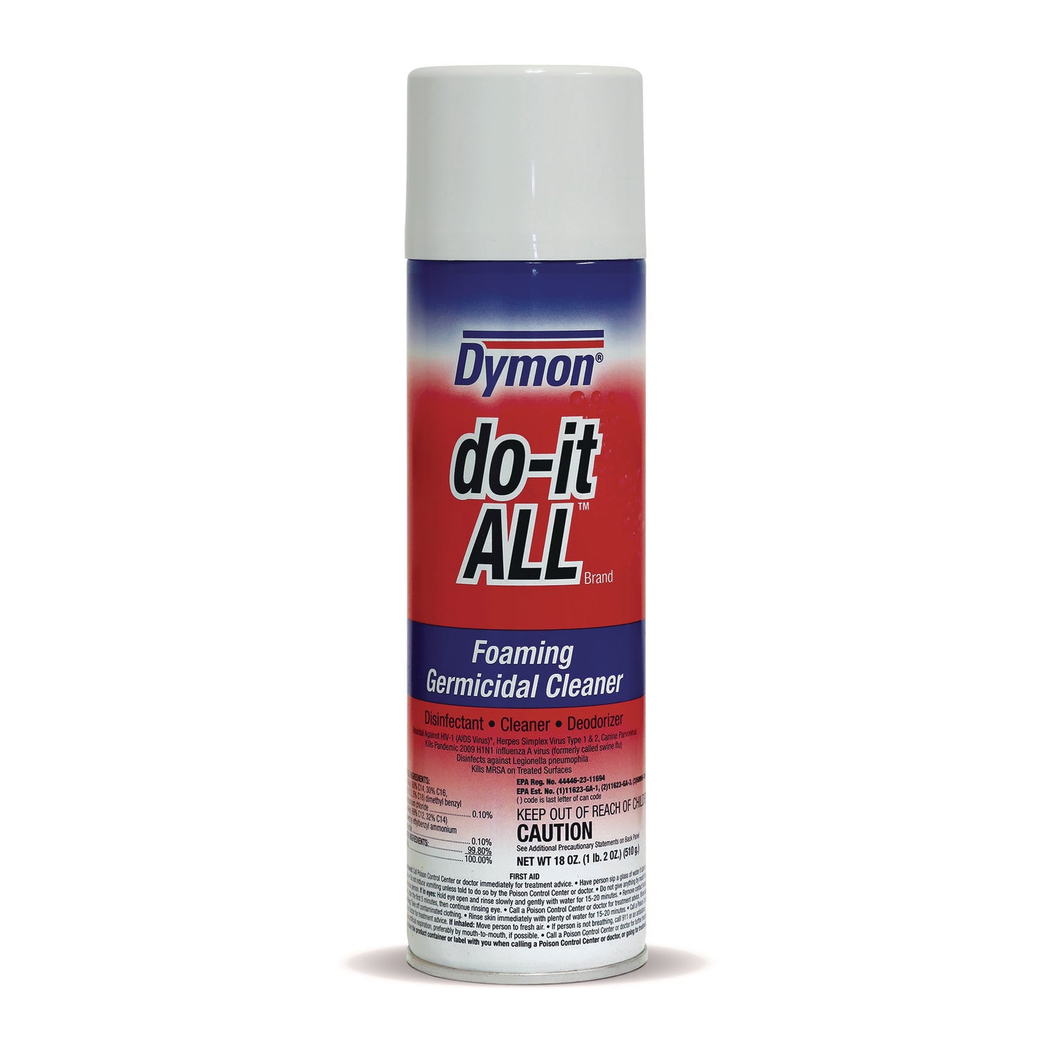 do-it-ALL Germicidal Foaming Cleaner, 18 oz Aerosol Spray, 12/Carton