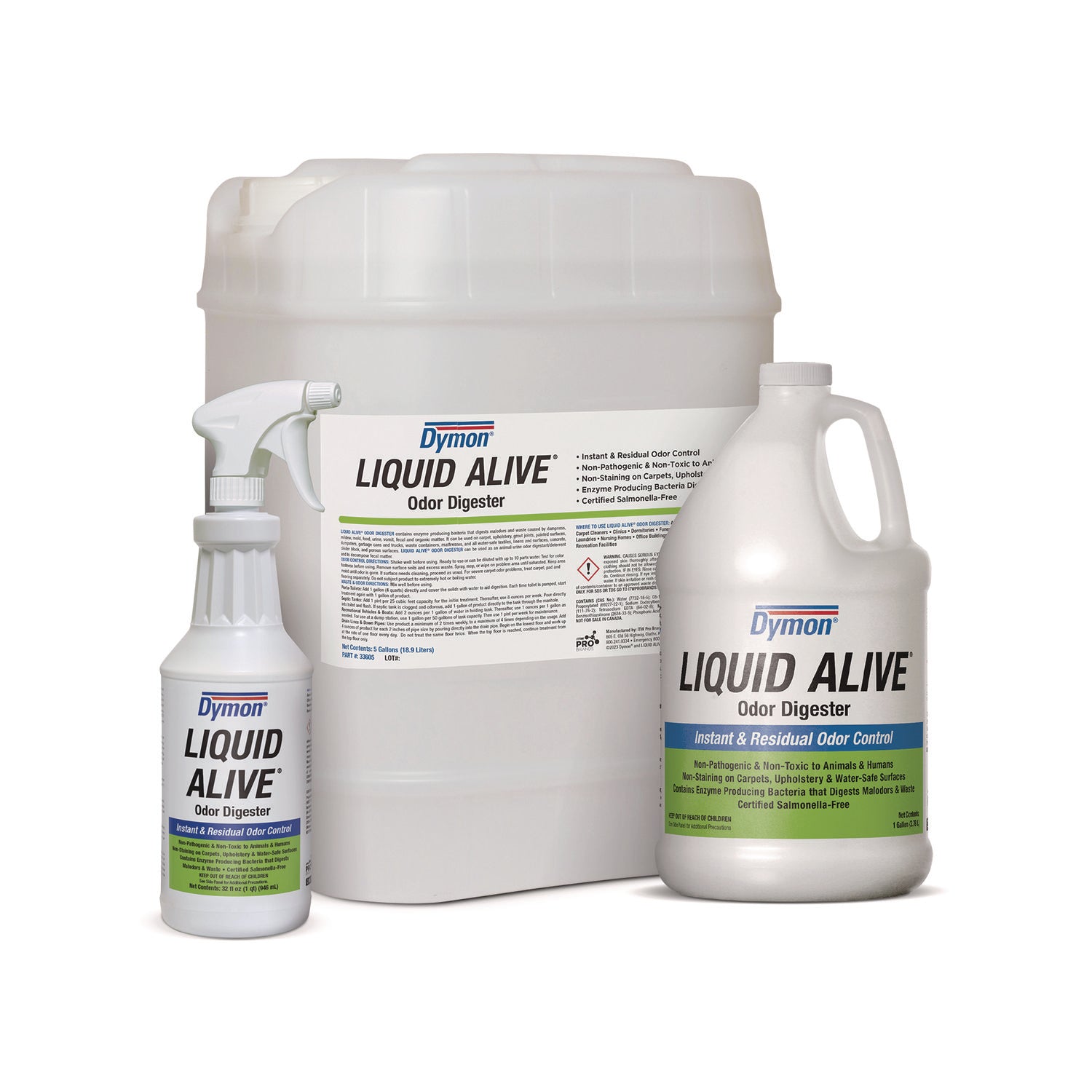 LIQUID ALIVE Odor Digester, 1 gal Bottle, 4/Carton
