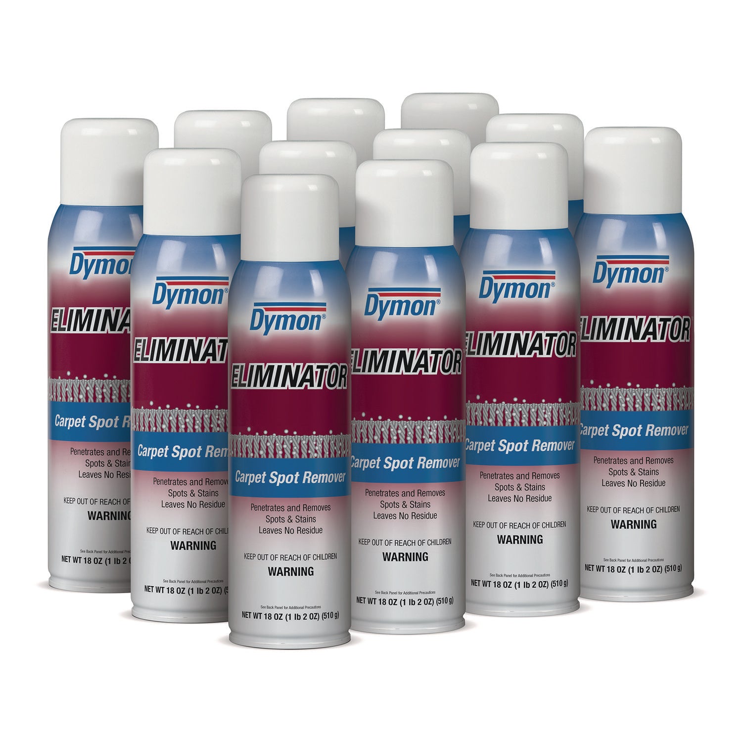 Eliminator Carpet Spot and Stain Remover, 18 oz Aerosol Spray, 12/Carton