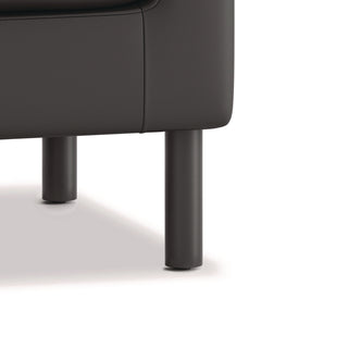 Parkwyn Series Ottoman, 23" x 23" x 17.5", Black