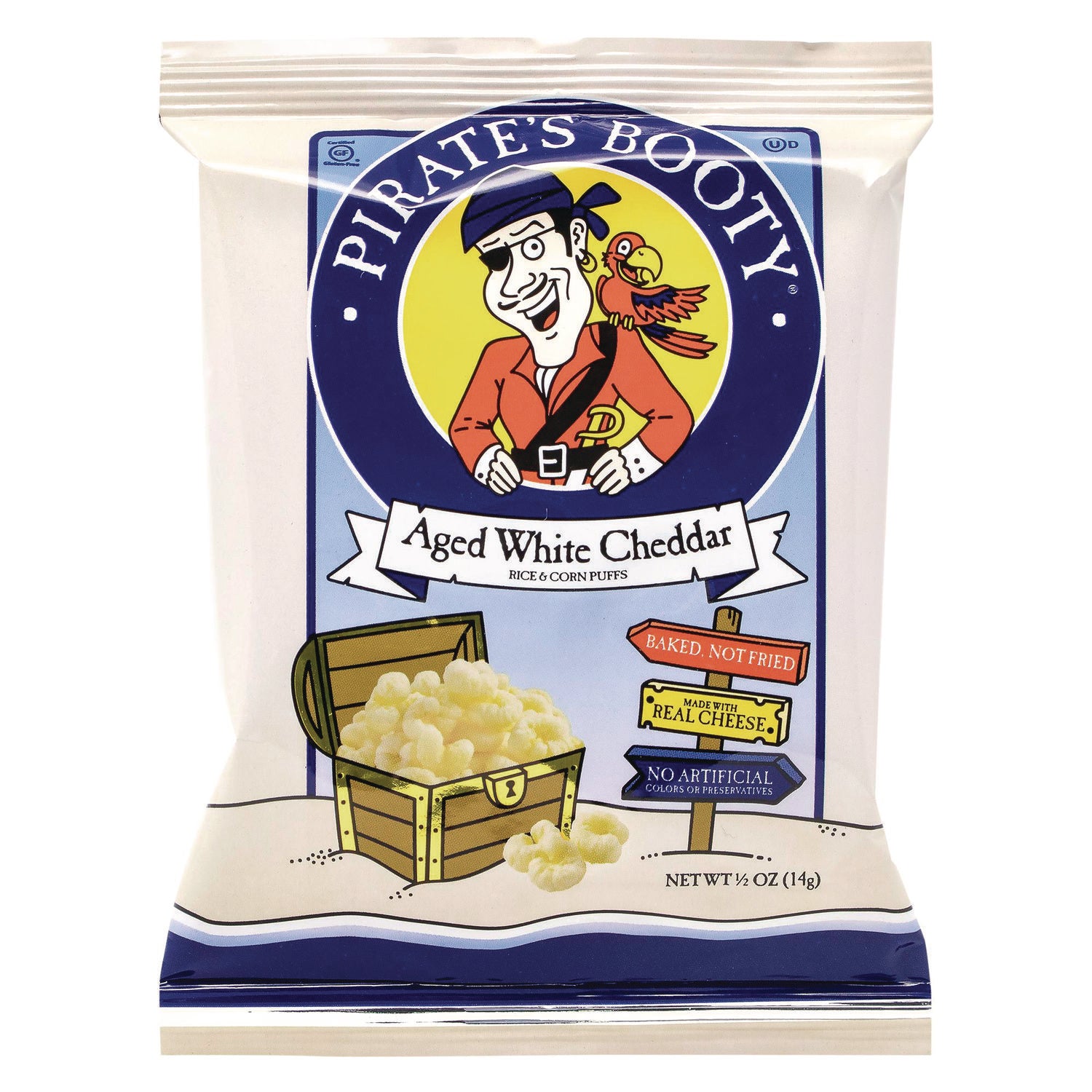 Puffs, Aged White Cheddar, 0.5 oz Bag, 36/Box, Ships in 1-3 Business Days