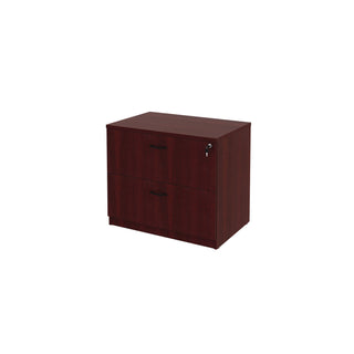Alera Valencia Series Lateral File, 2 Legal/Letter-Size File Drawers, Mahogany, 34" x 22.75" x 29.5