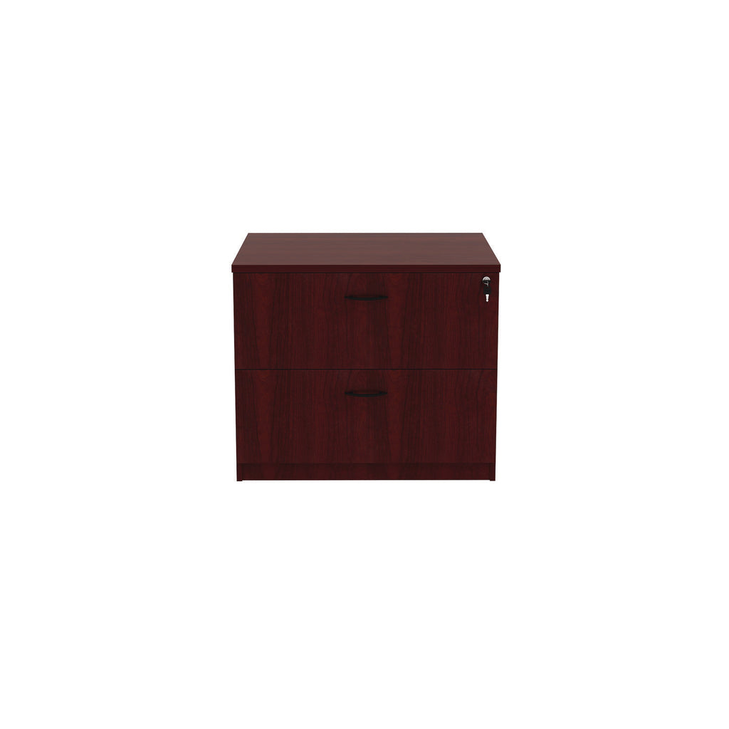 Alera Valencia Series Lateral File, 2 Legal/Letter-Size File Drawers, Mahogany, 34" x 22.75" x 29.5