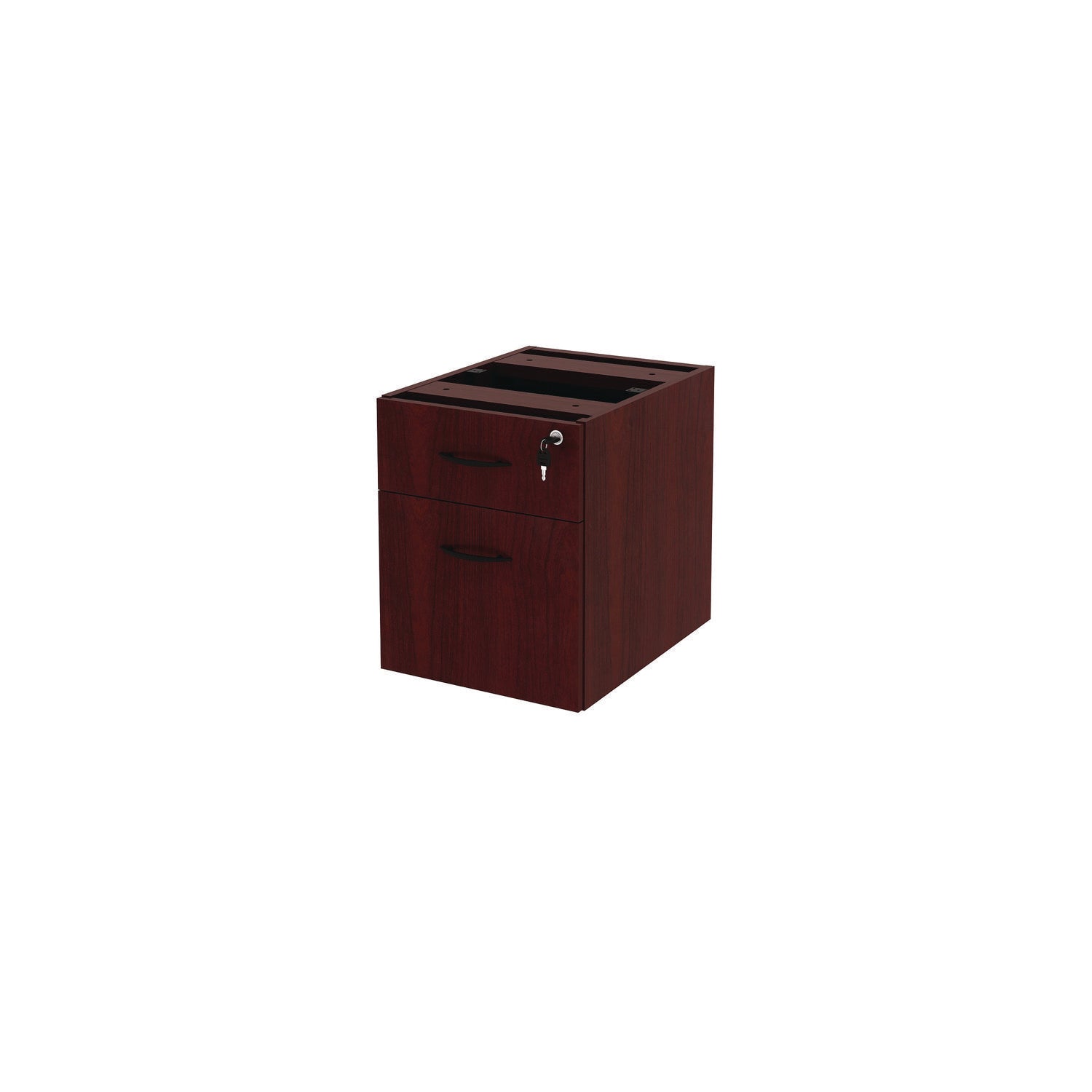 Alera Valencia Series Hanging Pedestal File, Left/Right, 2-Drawers: Box/File, Legal/Letter, Mahogany, 15.63" x 20.5" x 19.25