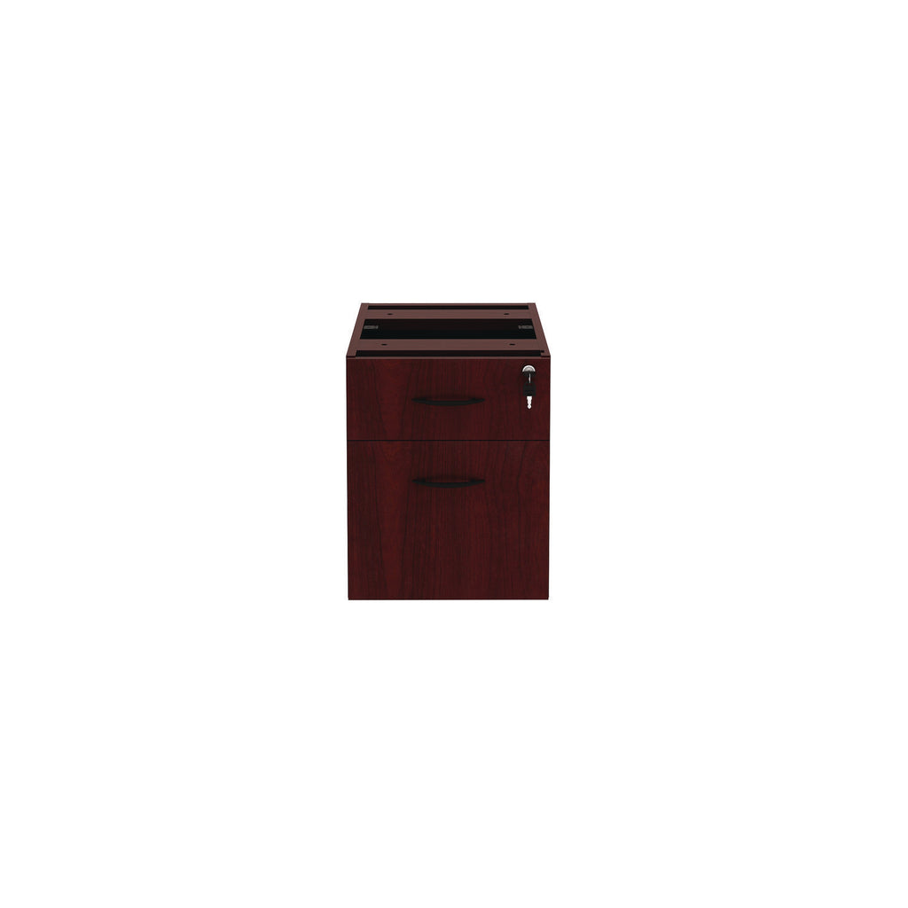 Alera Valencia Series Hanging Pedestal File, Left/Right, 2-Drawers: Box/File, Legal/Letter, Mahogany, 15.63" x 20.5" x 19.25