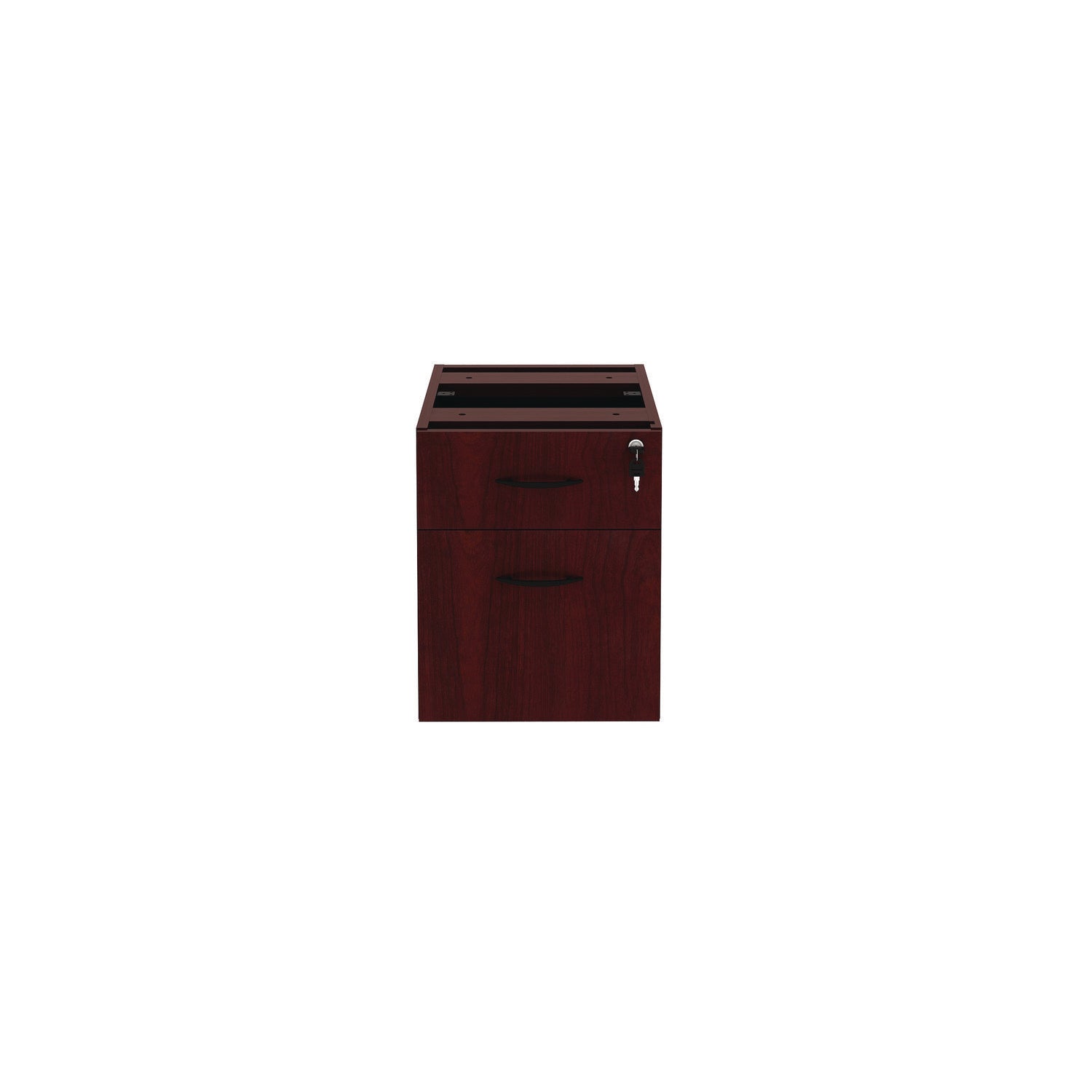 Alera Valencia Series Hanging Pedestal File, Left/Right, 2-Drawers: Box/File, Legal/Letter, Mahogany, 15.63" x 20.5" x 19.25