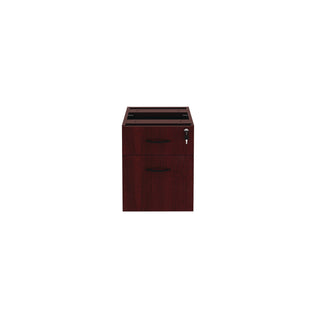 Alera Valencia Series Hanging Pedestal File, Left/Right, 2-Drawers: Box/File, Legal/Letter, Mahogany, 15.63" x 20.5" x 19.25