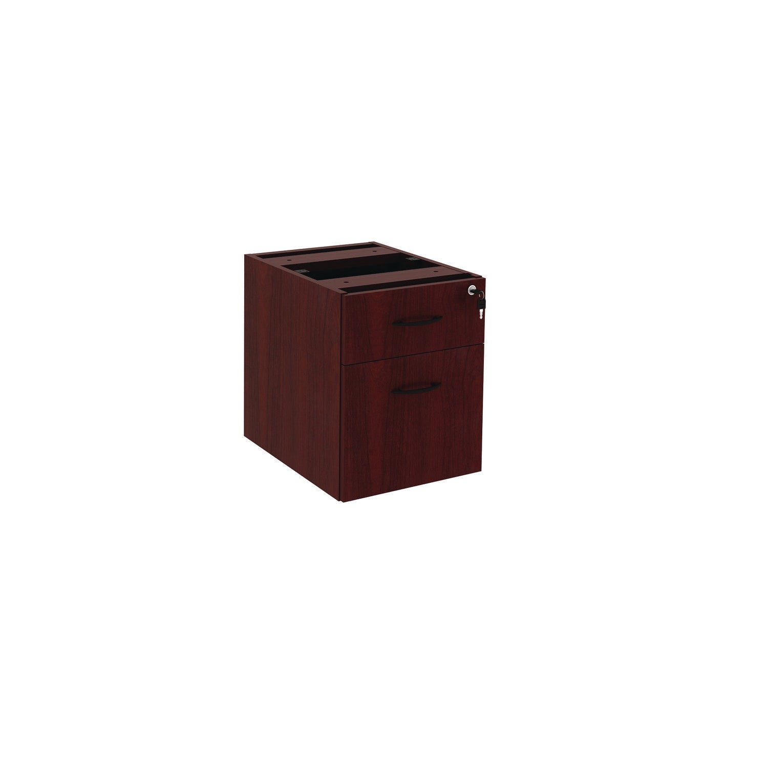 Alera Valencia Series Hanging Pedestal File, Left/Right, 2-Drawers: Box/File, Legal/Letter, Mahogany, 15.63" x 20.5" x 19.25