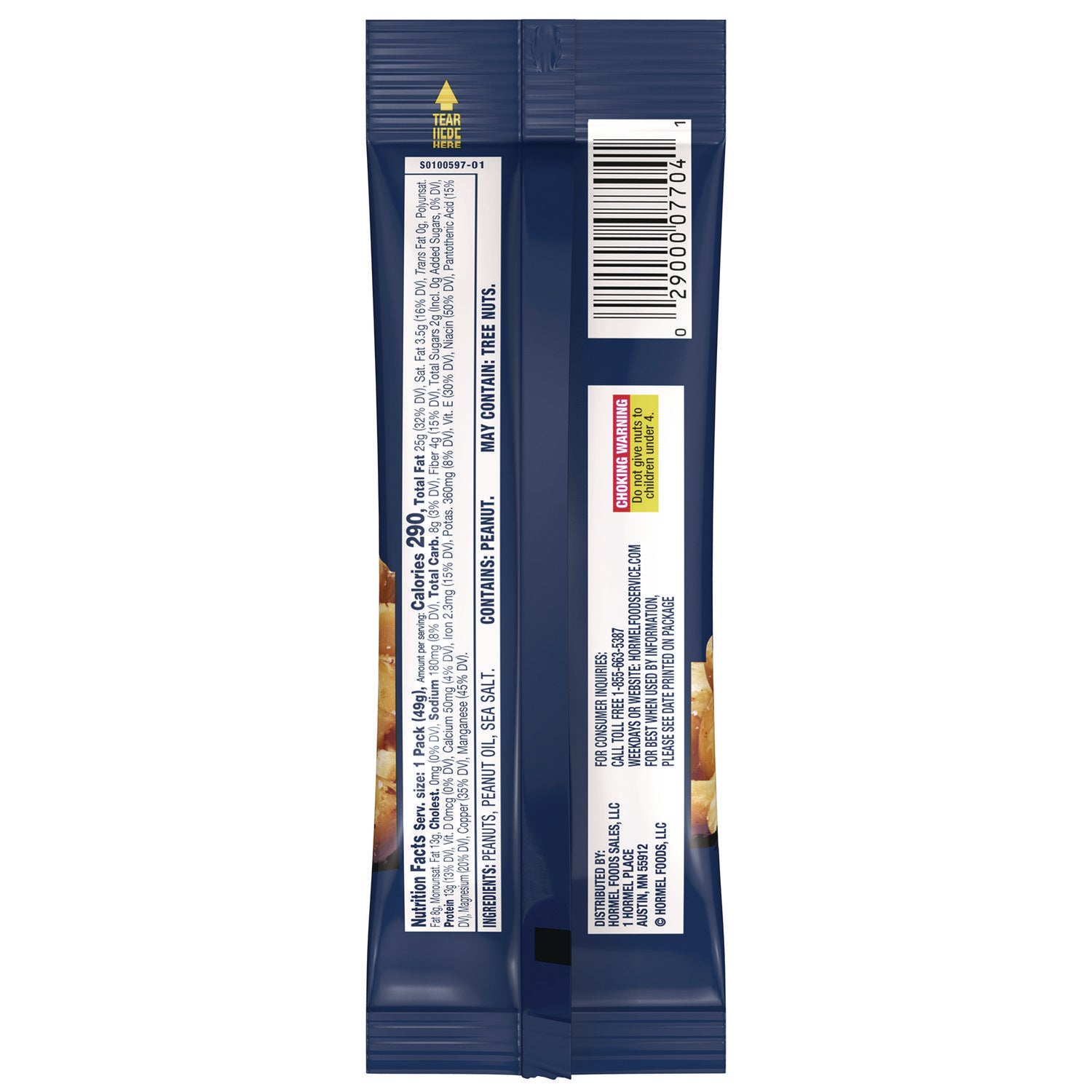 Salted Peanuts, 1.75 oz, 12/Box