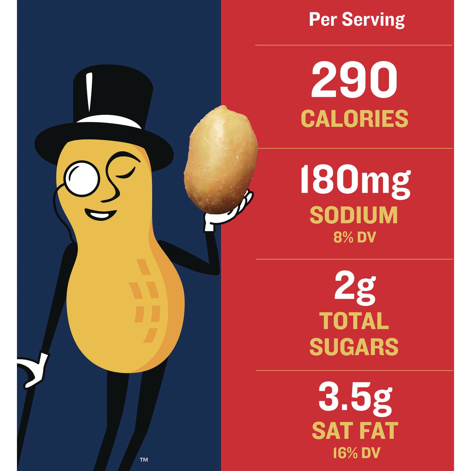 Salted Peanuts, 1.75 oz, 12/Box