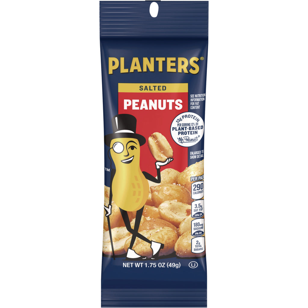 Salted Peanuts, 1.75 oz, 12/Box