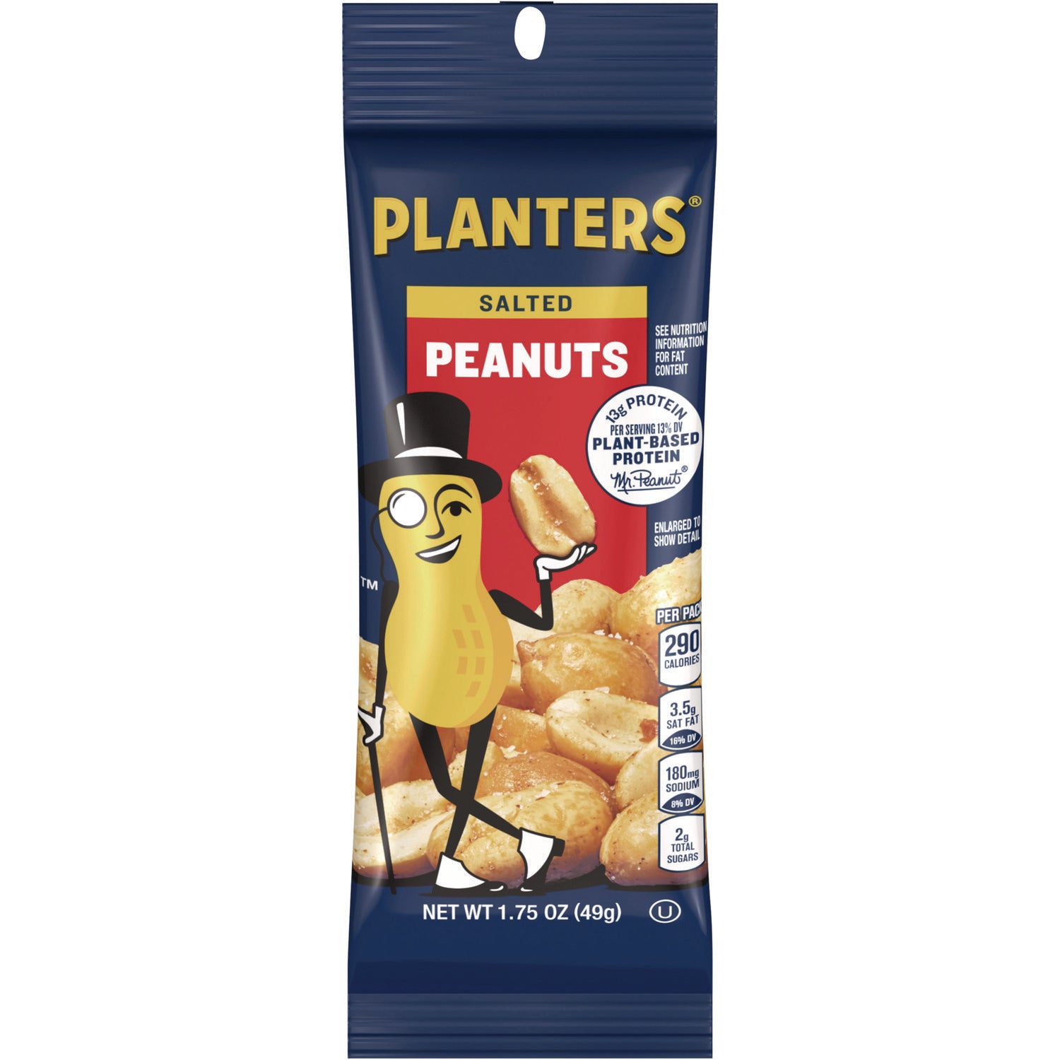 Salted Peanuts, 1.75 oz, 12/Box