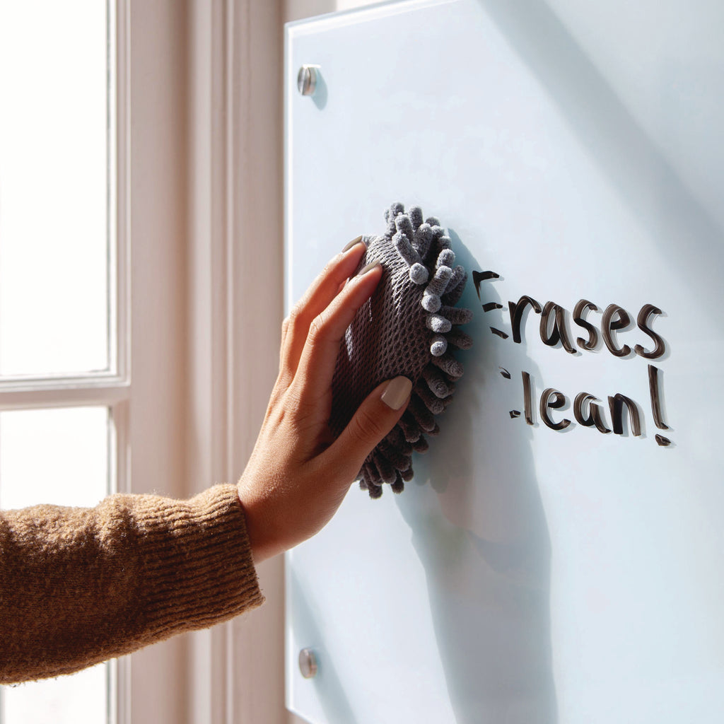 Glass Dry Erase Board, 70 x 35, White Surface