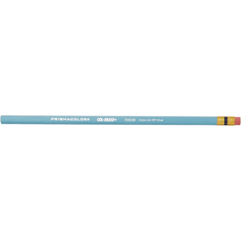 Col-Erase Pencil With Eraser, 0.7 Mm, 2b (#1), Non-Photo Blue Lead, Non-Photo Blue Barrel, Dozen