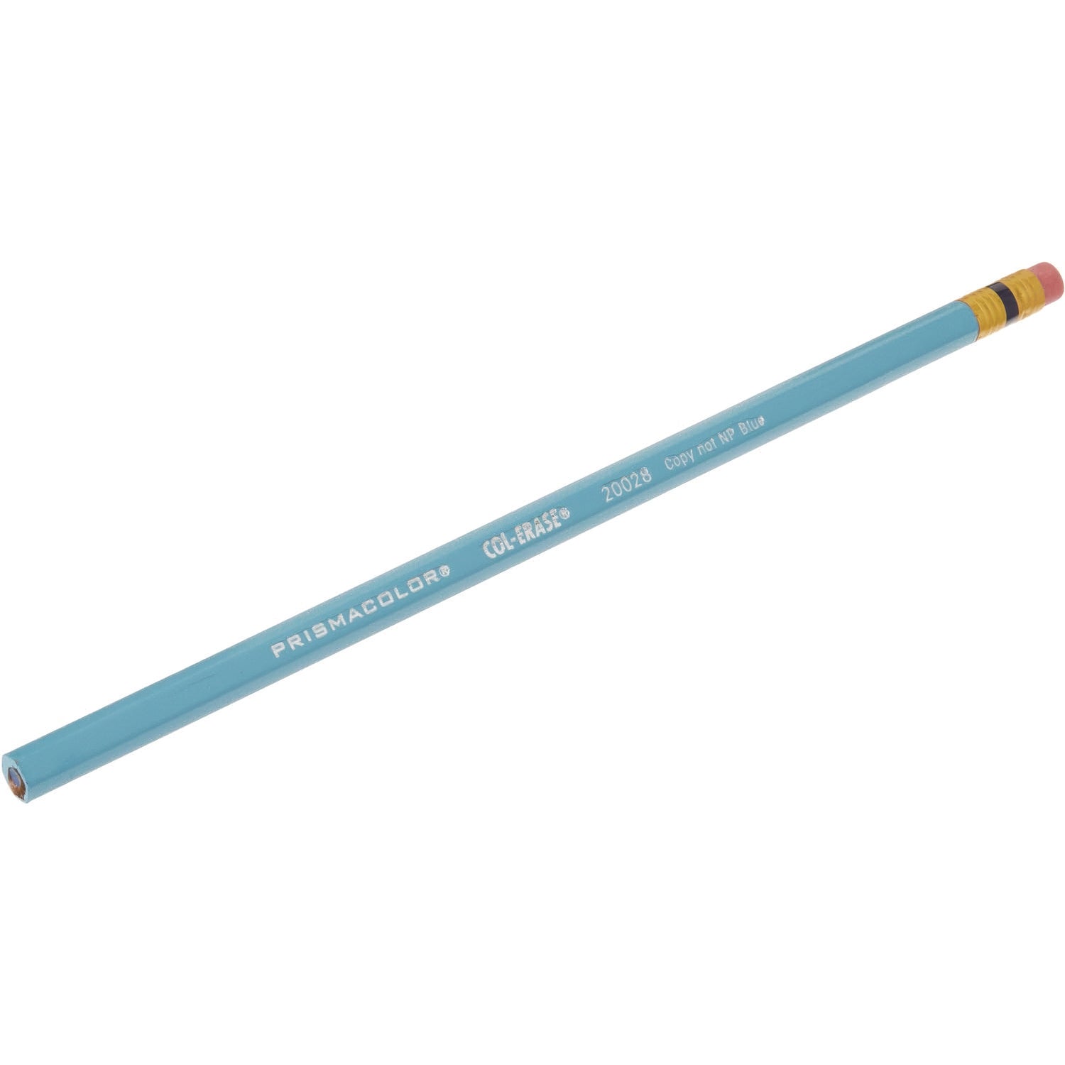 Col-Erase Pencil With Eraser, 0.7 Mm, 2b (#1), Non-Photo Blue Lead, Non-Photo Blue Barrel, Dozen