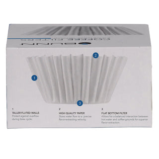 Coffee Filters, 8 to 12 Cup Size, Flat Bottom, 100/Pack
