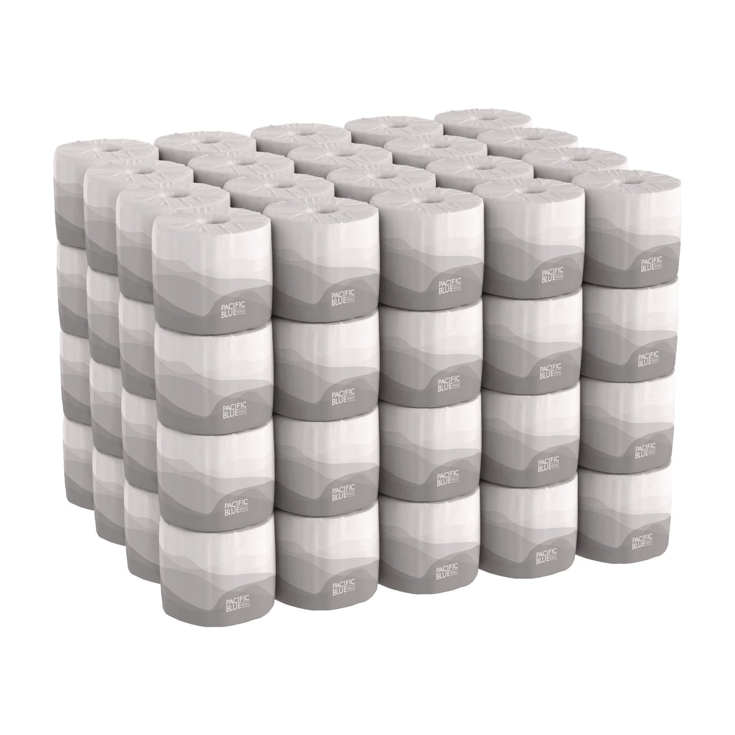 Pacific Blue Basic Bathroom Tissue, Septic Safe, 2-Ply, White, 550 Sheets/Roll, 80 Rolls/Carton