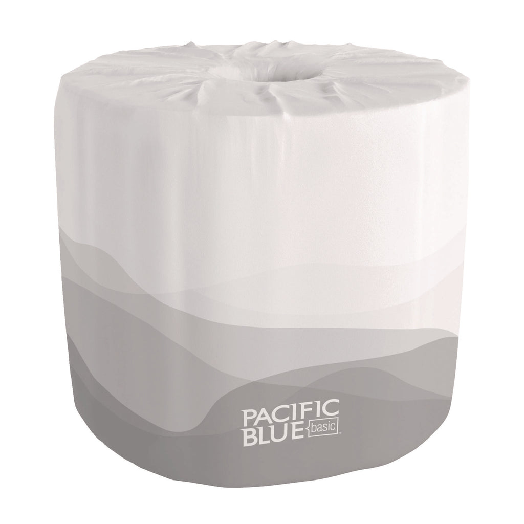 Pacific Blue Basic Bathroom Tissue, Septic Safe, 2-Ply, White, 550 Sheets/Roll, 80 Rolls/Carton